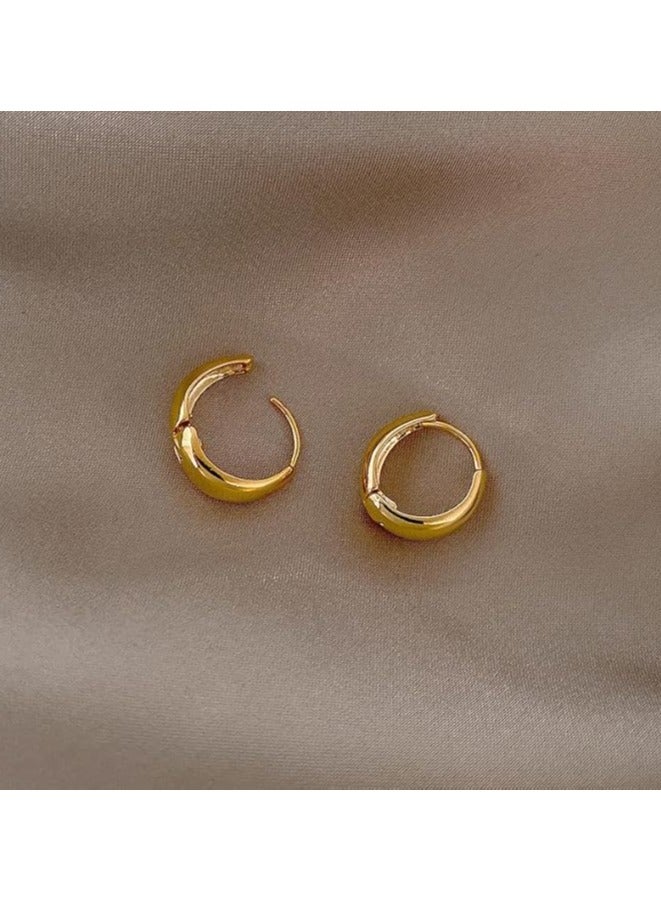 Minimalism Retro French Romantic Metal Small Circle Hoop Earrings Fashion Korean Jewelry for Woman Students Simple Earring  - Image 3