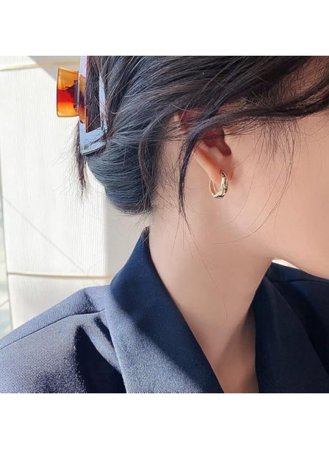 Minimalism Retro French Romantic Metal Small Circle Hoop Earrings Fashion Korean Jewelry for Woman Students Simple Earring  - Image 5