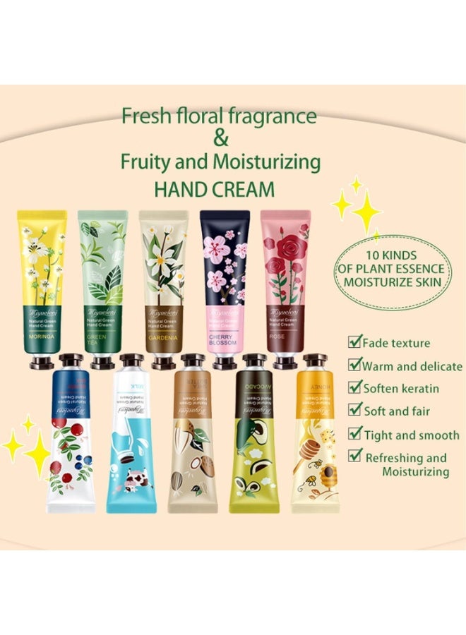 عبوة من 20 كريم صغير لليدين للأيدي الجافة والمتشققة، مجموعة هدايا كريم مرطب لليدين برائحة النباتات الطبيعية للنساء، لوشن لليدين بحجم مناسب للسفر كهدية عيد ميلاد، هدايا للمعلمات وهدايا للممرضات وهدايا وصيفات العروس - Image 2