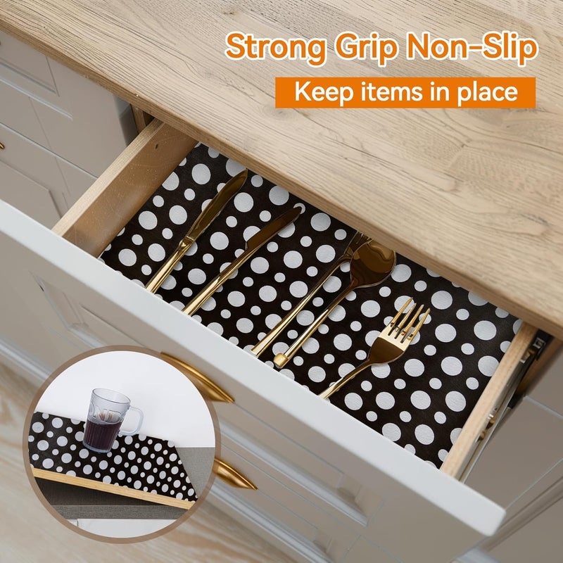 Vocal Store Anti-Slip Kitchen Cabinet Drawer Shelf Mat Liner Sheets Textured Multipurpose 5 Meter Roll, Black - CDOJ9-P19-5M - Image 2