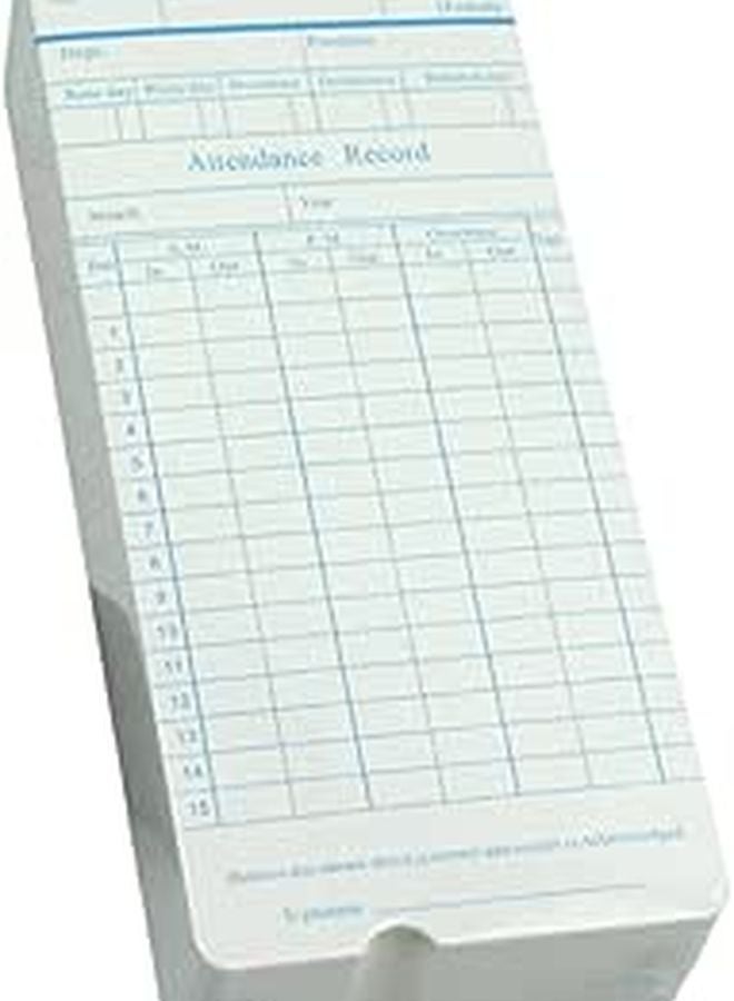 100 Sheets Attendance Recording Cards For Employee Tracking Sturdy And Practical - Image 1