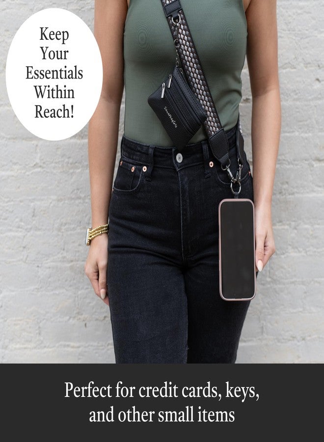Save the Girls Clip & Go Phone Lanyard with Wallet Pouch, Dark Brown/Light - Image 5