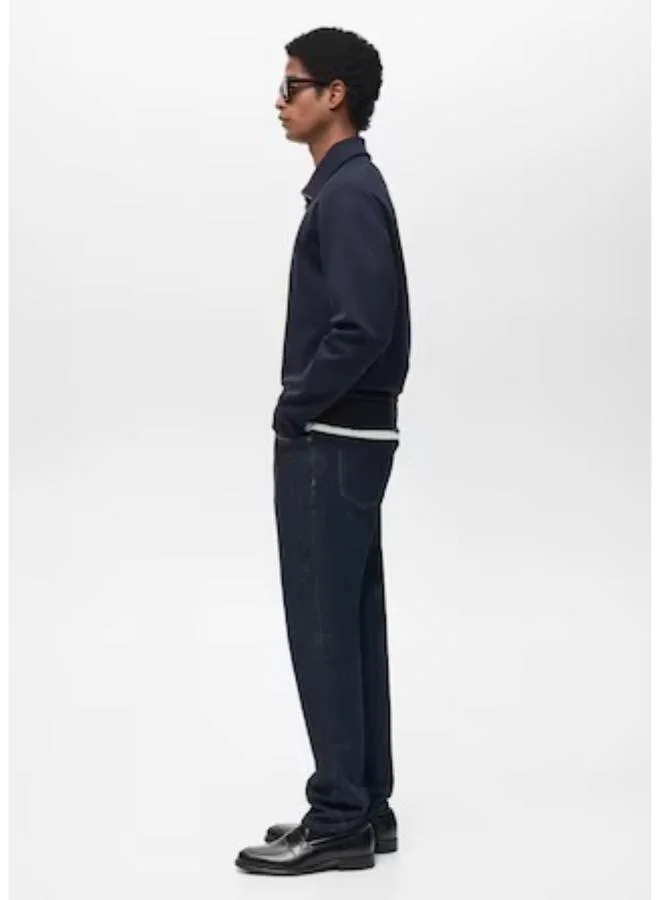 Mango Man Casual Regular Fit Zip Sweatshirt
