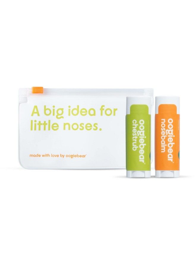 oogiebear Chest Rub And Nose Balm Gentle Infant Care Kit With A Chestrub And Nosebalm (0.2 Ounces Each) With Travel Pouch  - Image 3