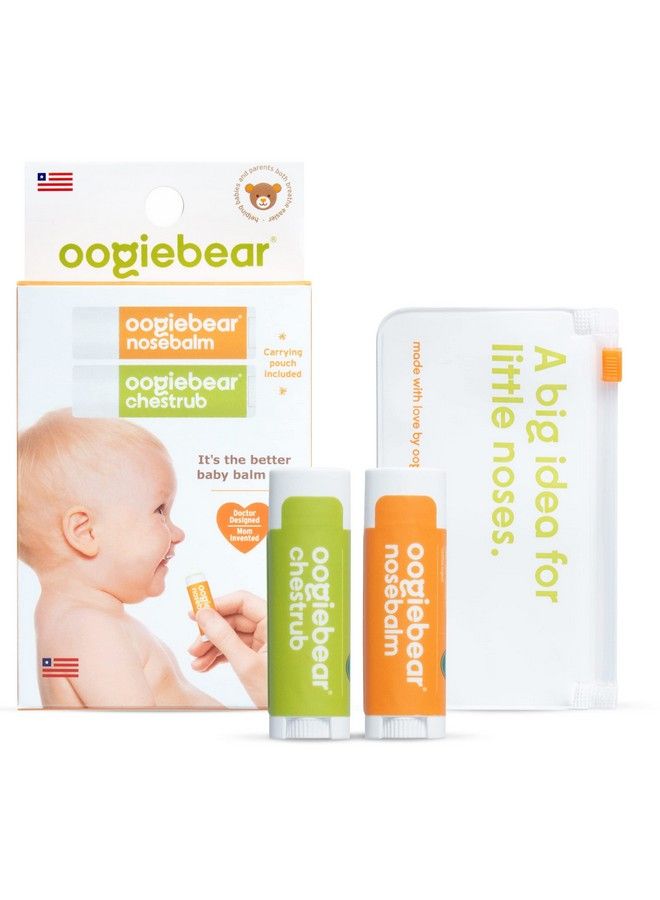 oogiebear Chest Rub And Nose Balm Gentle Infant Care Kit With A Chestrub And Nosebalm (0.2 Ounces Each) With Travel Pouch  - Image 2