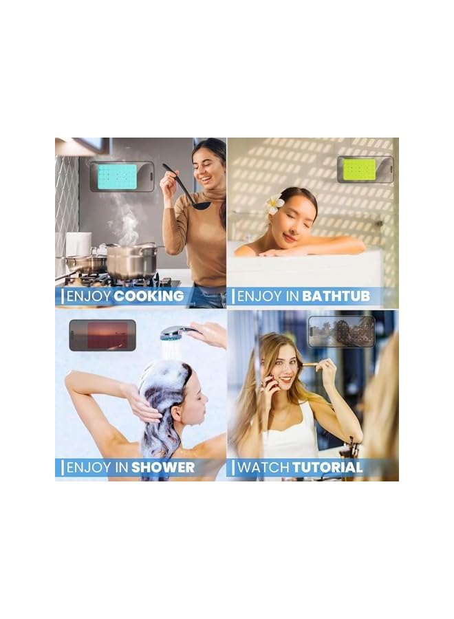 S-TOP 4 Pack Suction Cup Phone Mount Double Sided Silicone Phone Case Hands Free Mobile Stand Compatible with iPhone Android for Selfies Videos - Image 2