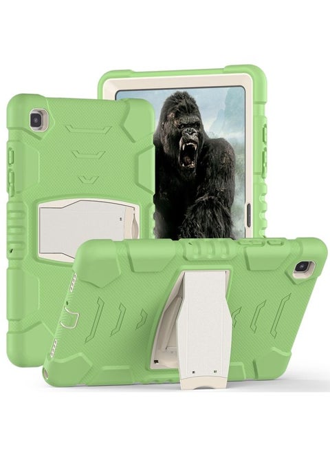 Case Cover For Samsung Galaxy Tab A7 T500 3-Layer Protection Screen Frame + PC + Silicone Shockproof Combination Case with Holder Matcha Green