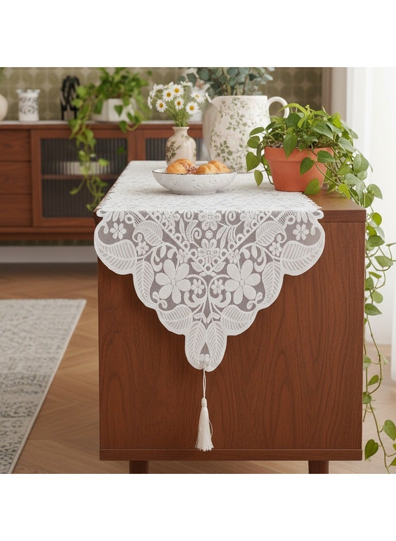 Hollow Lace Table Runner Multiple Sizes Elegant Decor Table Scarf for Dining Coffee Table Home Party Decor - Image 3