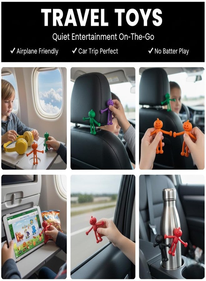 MAGMEN Magnetic Fidget Toy 5pc Action Figures - Birthday Party Favors Non-Candy STEM Gift - Pumpkinhead Sensory Travel Desk Toy for Kids Ages 3+ Stress Relief Collectible Boys Girls - Image 4