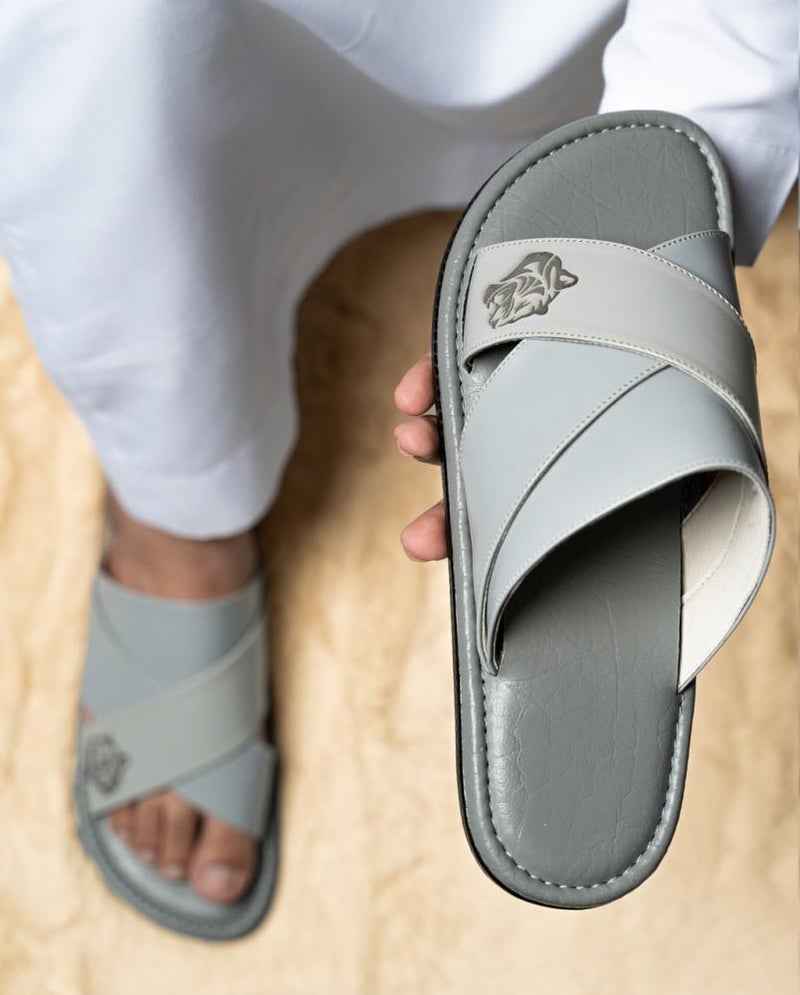 Arabic Sharqi Sandals | Grey | Sandals Traditional footwear - Image 1
