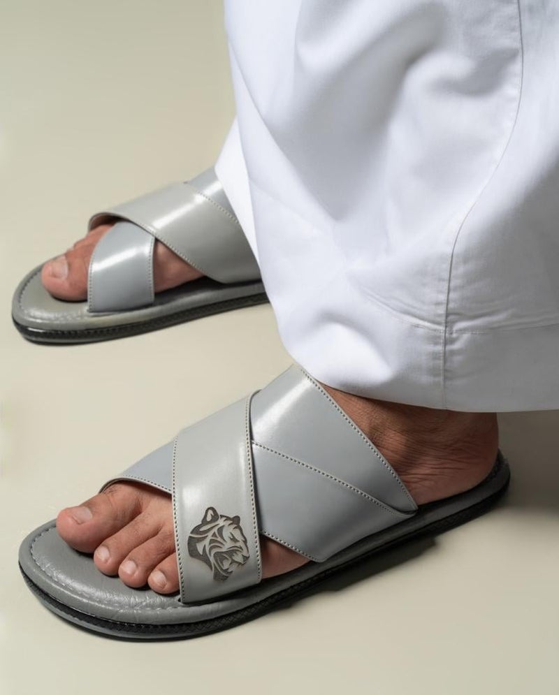 Arabic Sharqi Sandals | Grey | Sandals Traditional footwear - Image 2