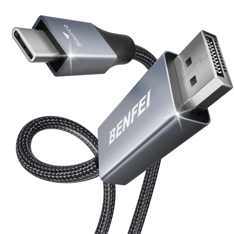 BENFEI USBC to DisplayPort 3 Feet Cable8K60Hz 4K144Hz USB TypeC to DisplayPort Cable Thunderbolt 345 Compatible with iPhone 15 ProMax MacBook ProAir 2023 iPad Pro iMac S23 XPS 17 - Image 2
