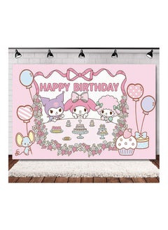 Melody 34-PCS My Melody Themed Birthday Party Balloon Flag Decoration Supplies  - Image 3