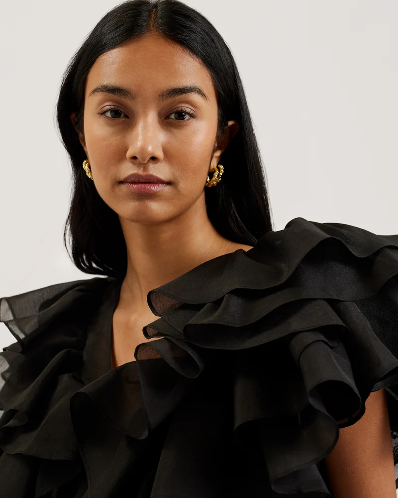 Ted Baker V-Neck Frill Sleeve Top