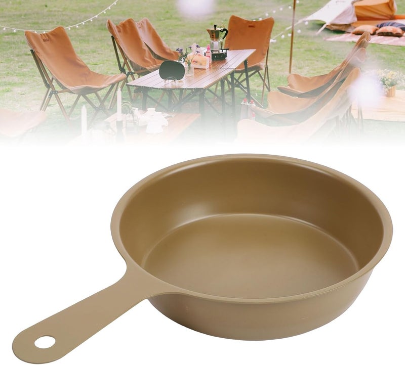 Sorandy 5.12in 304 Stainless Steel Omelet Pan, Anti Stick Mini Fry Pan, 2.76in Human Engineering Handle Egg Skillet for Outdoor Camping, Picnics & Travel (Khaki) - Image 2