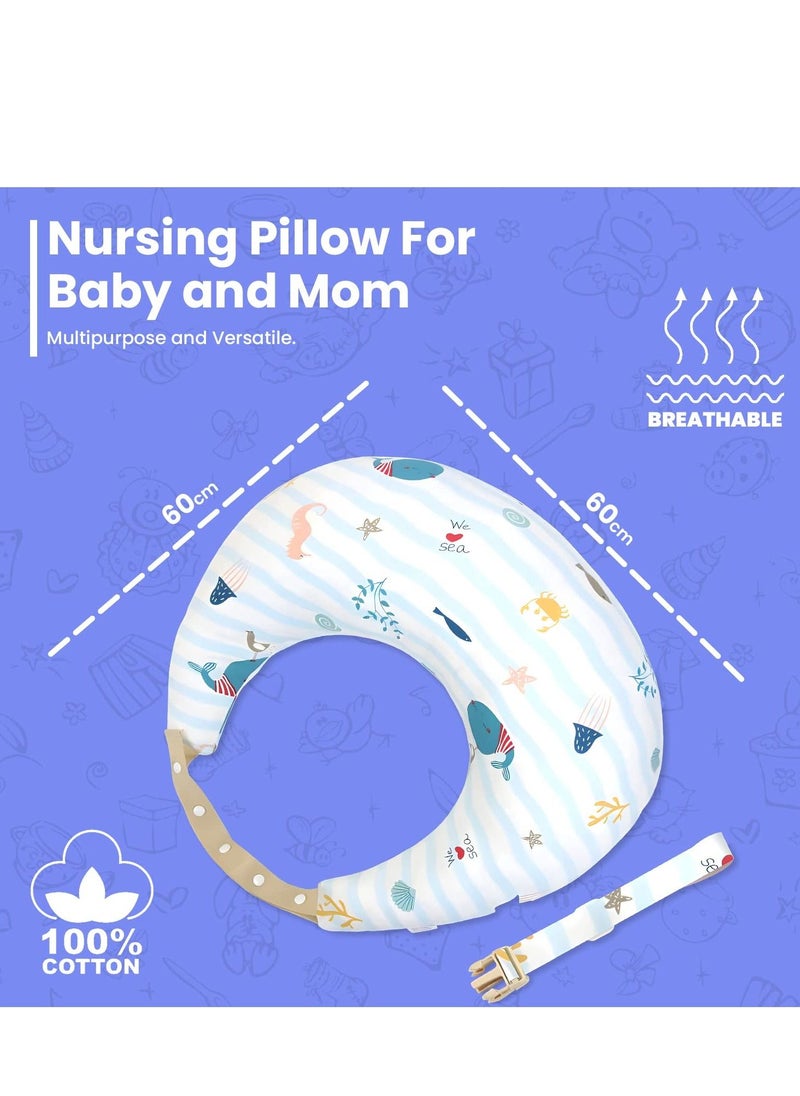 MIXDE Nursing and Pregnancy Body Pillow with 100% Cotton Pillowcase - Perfect Pillow for Sleeping, Breastfeeding, and Maternity Support for Mom and Baby  - Image 2