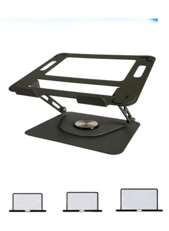 360-degree rotating laptop stand with an adjustable height base and a comfortable, portable design for laptops up to 17 inches, ideal for office and home use. - Image 3