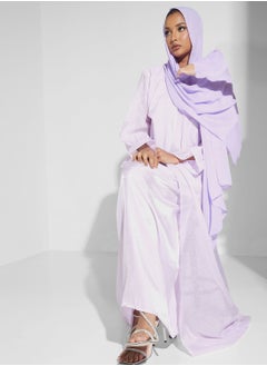 hayas closet Flared Sleeve Open Abaya  - Image 1