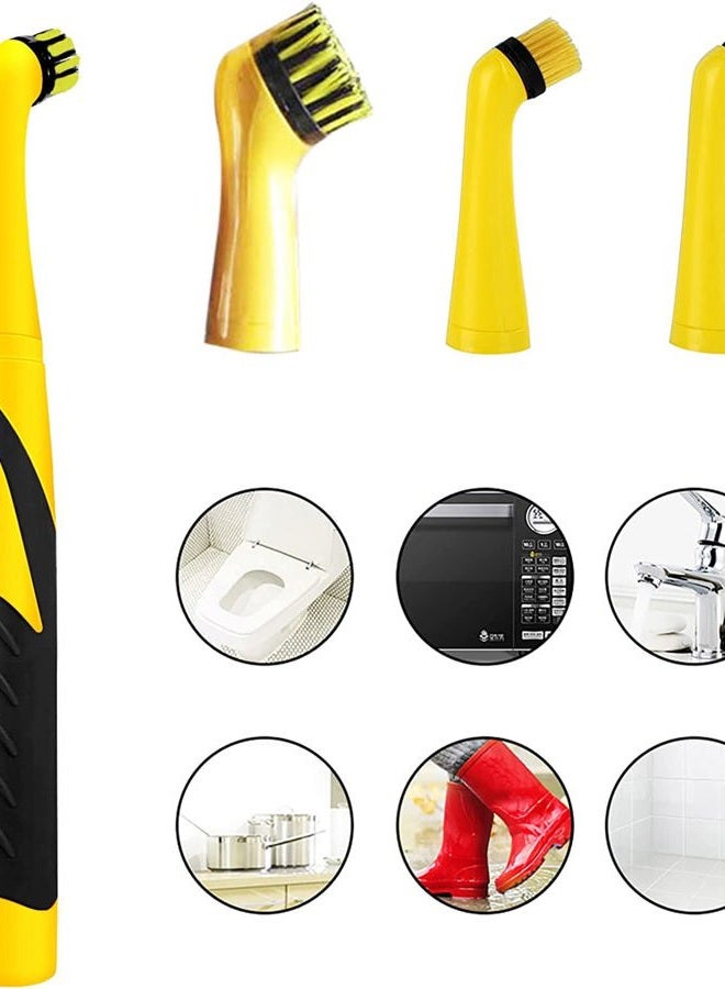 Electronic Household Cleaning Brush Spin with 4 Brush Heads for Kitchen and Household Cleaning - Image 4