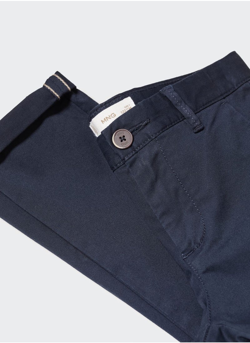 MANGO - Kids Essential Straight Fit Chinos - Image 1