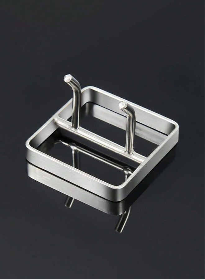 SEMITO Wall Hook for Shower Hook Hanger Stand Stainless Steel Utility Storage Self Adhesive Hooks Bathroom Kitchen Organizer for Razors Plug Robe Towel Loofah Bathrobe etc. (Pack of 4) - Image 4
