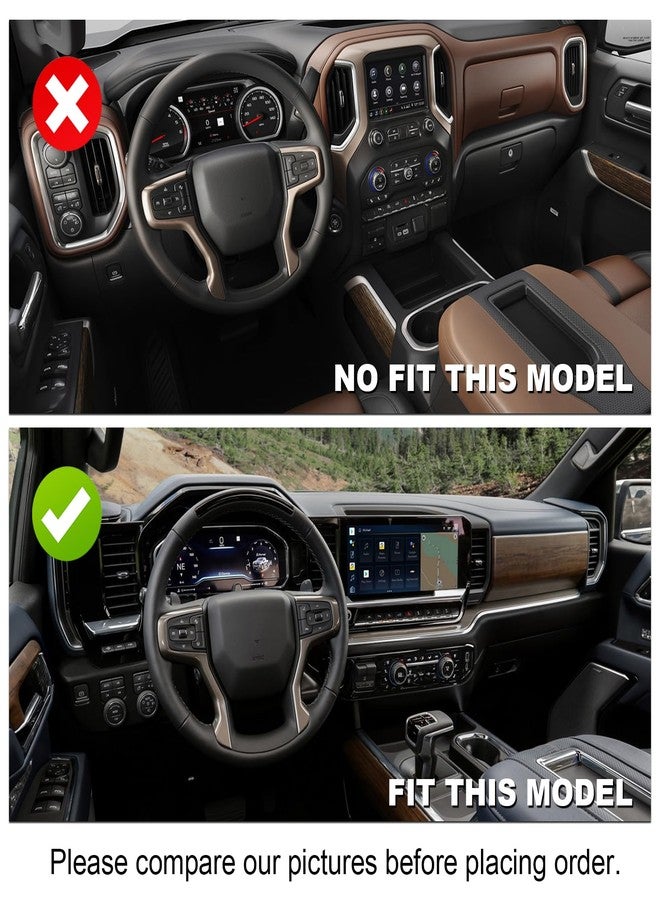 Fancemot Carbon Fiber Window Lift Switch Panel Cover Trim Compatible with 2022-2025 Chevy Silverado 1500/2500/3500, Window Control Panel Cover Trim for 2022-2025 GMC Sierra 1500/2500/3500 Crew Cab - Image 3
