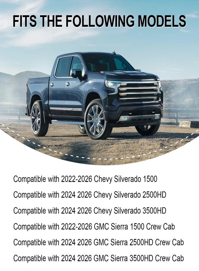 Fancemot Carbon Fiber Window Lift Switch Panel Cover Trim Compatible with 2022-2025 Chevy Silverado 1500/2500/3500, Window Control Panel Cover Trim for 2022-2025 GMC Sierra 1500/2500/3500 Crew Cab - Image 2
