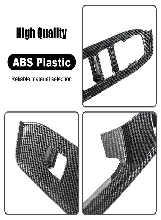 Fancemot Carbon Fiber Window Lift Switch Panel Cover Trim Compatible with 2022-2025 Chevy Silverado 1500/2500/3500, Window Control Panel Cover Trim for 2022-2025 GMC Sierra 1500/2500/3500 Crew Cab - Image 5