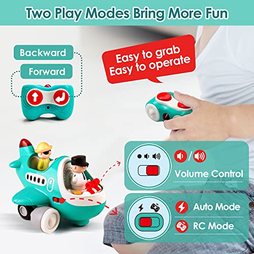 iPlay, iLearn Baby Airplane Toys, Cool Remote Control Plane Toy for Toddlers 2-3, Infant Musical RC Helicopter W/Light Sound, Birthday Gifts for 18 24 Month 2 3 4 Year Old Boy Girl Kids Children - Image 3