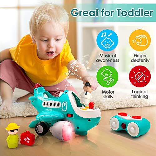 iPlay, iLearn Baby Airplane Toys, Cool Remote Control Plane Toy for Toddlers 2-3, Infant Musical RC Helicopter W/Light Sound, Birthday Gifts for 18 24 Month 2 3 4 Year Old Boy Girl Kids Children - Image 2