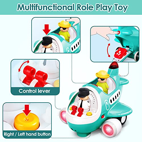 iPlay, iLearn Baby Airplane Toys, Cool Remote Control Plane Toy for Toddlers 2-3, Infant Musical RC Helicopter W/Light Sound, Birthday Gifts for 18 24 Month 2 3 4 Year Old Boy Girl Kids Children - Image 5