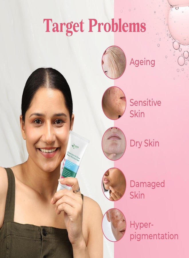 Lass Natural Ceramide HA Moisturizer: 24Hr Hydration Barrier Repair, Glow| Aquaporin| Mango Butter| Rice Water |Dry to Normal| Smoothens Rough| Uneven Skin Texture |Strengthens Skin Barrier With Probiotic | Damaged | Ageing | Men & Women Daily -100ML - Image 3