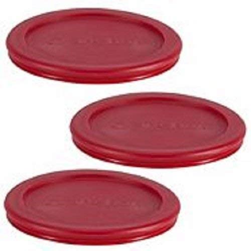 Anchor Hocking Replacement Lid 2 Cup / 472 ml, Set of 3 lids, red Round - Image 4