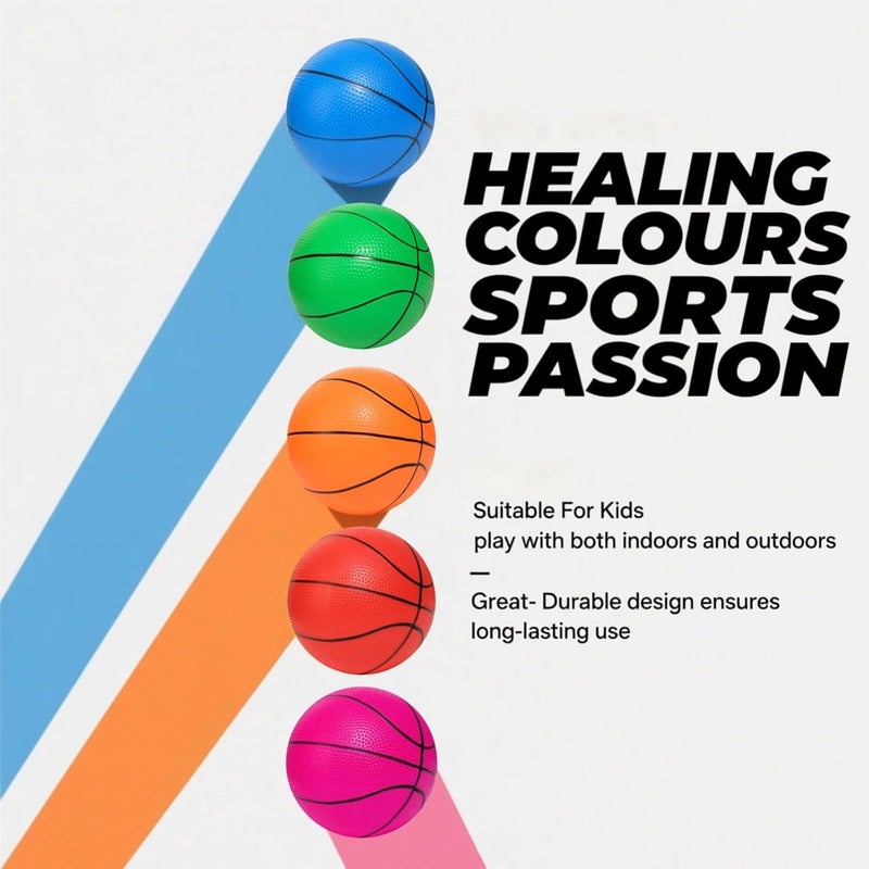 INTOWIND Mini Basketballs 3 Pack - 7inch Small Basketball Size 3 Set with Pump Needle - Ideal for Mini Hoop, Outdoor & Indoor Play - Kids Basketball Party Favors - Image 3