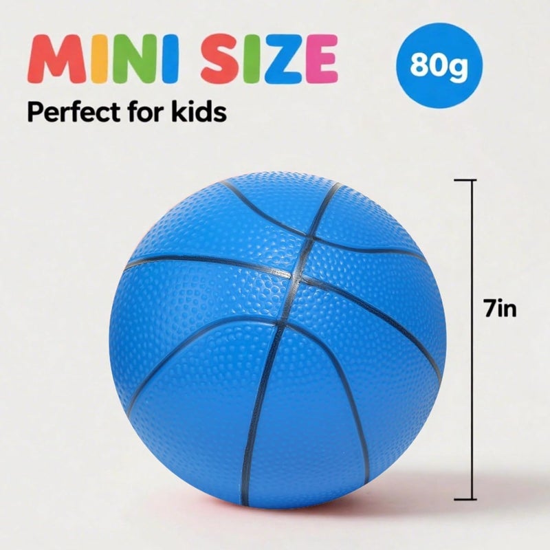 INTOWIND Mini Basketballs 3 Pack - 7inch Small Basketball Size 3 Set with Pump Needle - Ideal for Mini Hoop, Outdoor & Indoor Play - Kids Basketball Party Favors - Image 4
