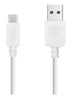 Inkax Inkax CD-18 Mobile Charger for All Mobile Phones 2.1A with 2 USB Charging Ports and Micro USB Data Cable White  - Image 3