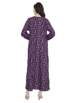 HANA & SARA CASUAL DAILY WEAR CLOTHING OUTFIT PRINTED JALABIYA WITH UNIQUE THREAD EMBROIDERY  - Image 2