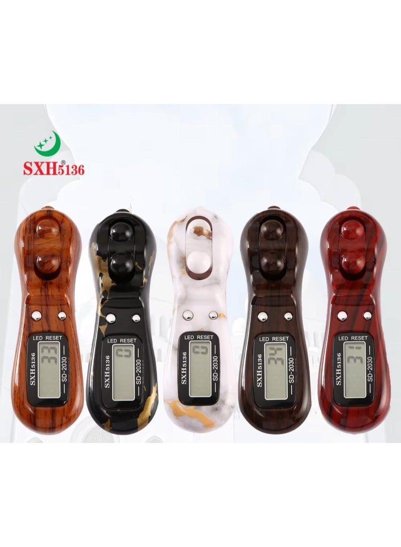 Islamic Digital Rotating Tasbih with Digital Counter for Prayer, Tasbih, Meditation, and Yoga, 5 Pieces