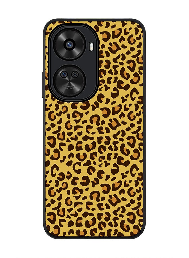 Stylizedd Rugged Black edge case for Huawei nova 12 SE / Huawei nova 11 SE 4G, Slim fit Case Flexible Anti Drop TPU Gel Thin Cover - Leopard Skin Print - Image 1
