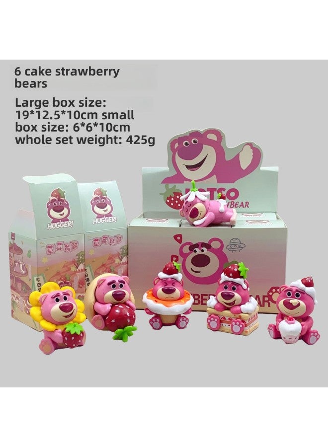 Star Dailou Doll Tea Party Cartoon Tide Play Hand Strawberry Bear Blind Box Cartoon Toy Ornaments Wholesale-Color:Butter Bear Distribution Box (please Shoot In Multiples Of 6)  - Image 4