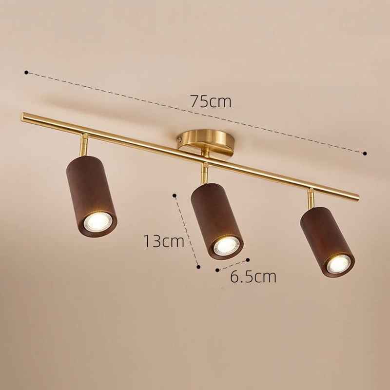 LED Wood Fixed Track Ceiling Spotlight - 360°+180° Adjustable, Surface Mounted for Commercial and Household Aent Lighting - Image 2
