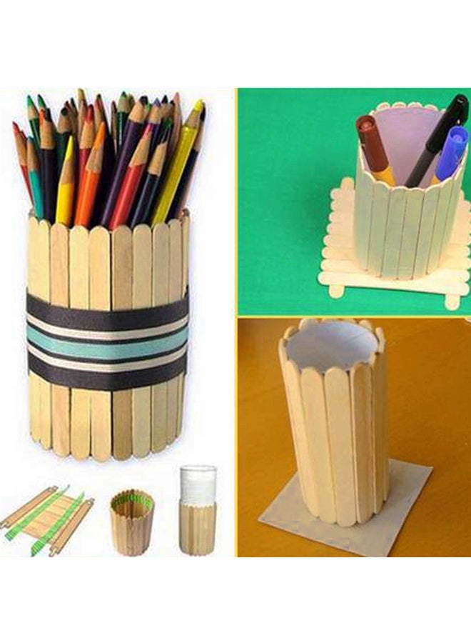 AmigozZ Amigozz Natural Wooden Plain Ice Cream Sticks Popsicle Sticks : 50 Pcs - Image 3