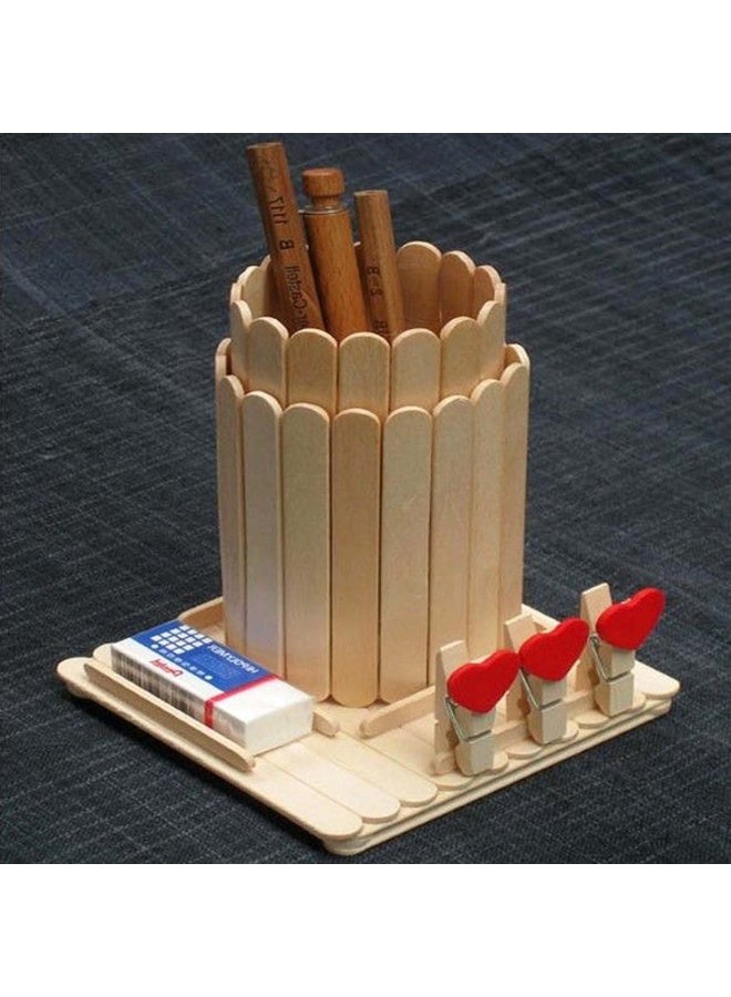 AmigozZ Amigozz Natural Wooden Plain Ice Cream Sticks Popsicle Sticks : 50 Pcs - Image 4