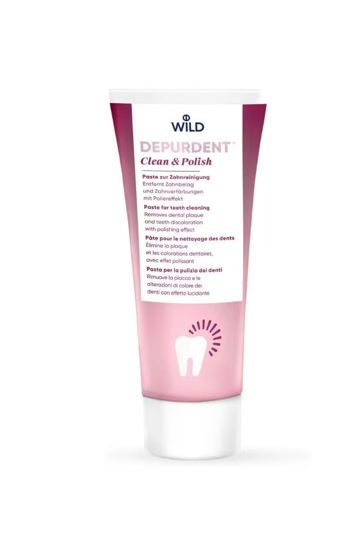 وايلد Clean & Polish Paste for teeth cleaning, removes dental plaque and teeth discoloration with
