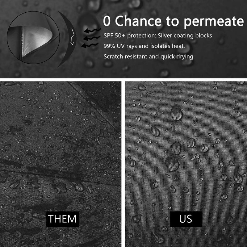 G4Free 62 inch Extra Large Windproof Golf Umbrella Automatic Open Umbrella Double Canopy Vented Anti UV Sun Protection Oversize Stick Umbrellas?Black? - Image 5