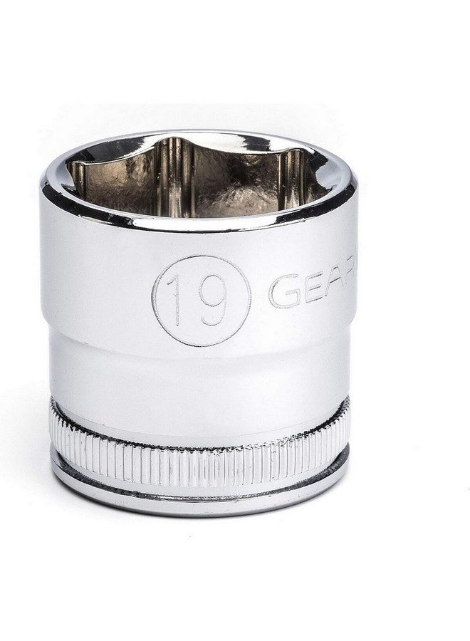 GearWrench Professional 6-Point Standard Metric Socket Silver 3/8 Inch x 19 mm 80387