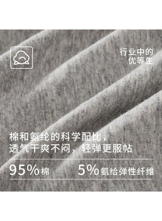 Langsha Men's Cotton Ginseng Goji Berry Care Extended Leg Boxer Briefs Sports Trunks 3-pack