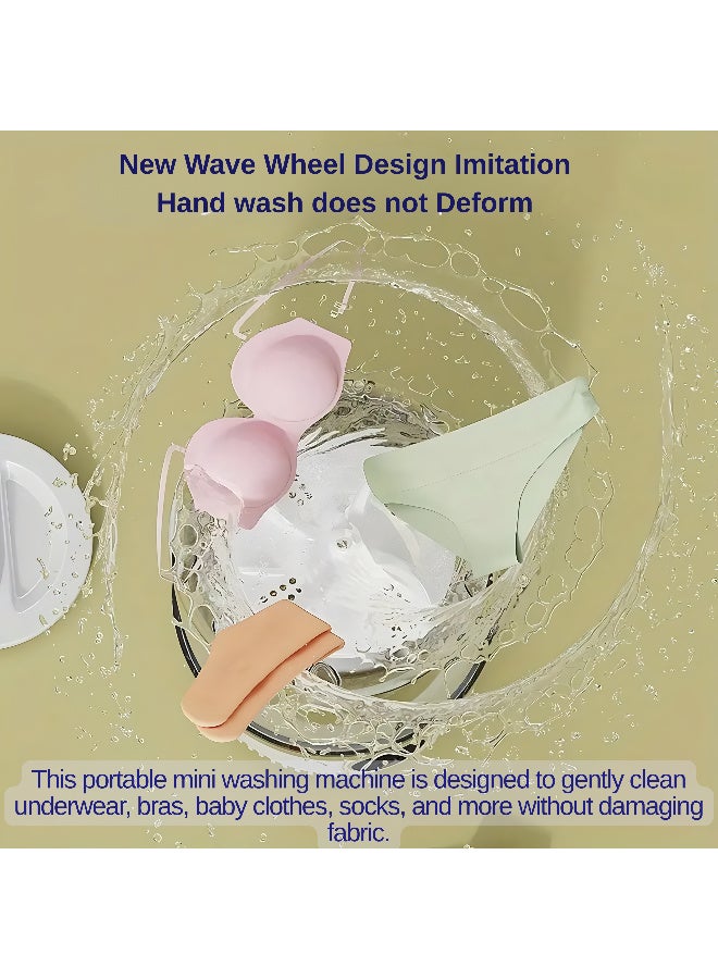 أرابيكو غسالة ملابس داخلية محمولة، غسالة ملابس صغيرة مُحسّنة لعام ٢٠٢٥ | كوب غسيل لاسلكي وقابل لإعادة الشحن لحمالة الصدر والملابس الداخلية والجوارب، غسالة صغيرة الحجم وسهلة السفر (أبيض)  - Image 5