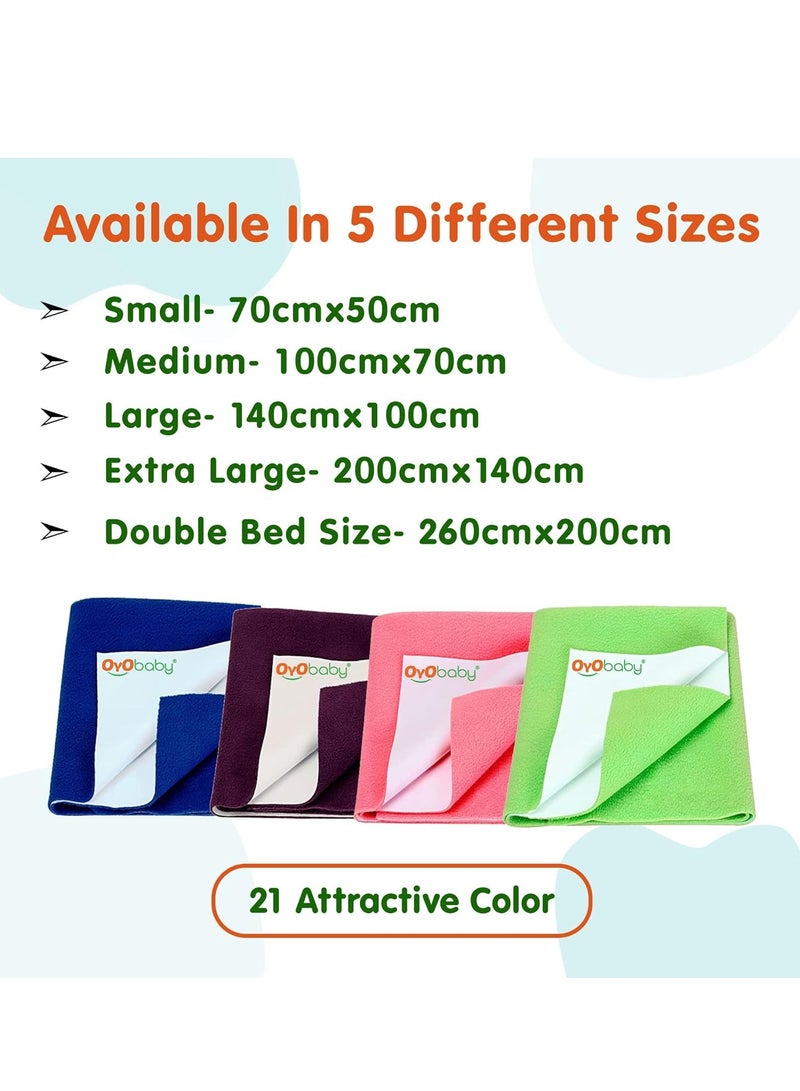 OYO BABY Toddler Baby Bed
  Sheet with Water Resistant and Easily Washable Dry Sheet, Extra Absorbent
  Washable Dry Sheet | Soft and Fleece Baby Bed Sheet for Toddler Kids, Large
  Size 140 X 100cm, Maroon - Image 2