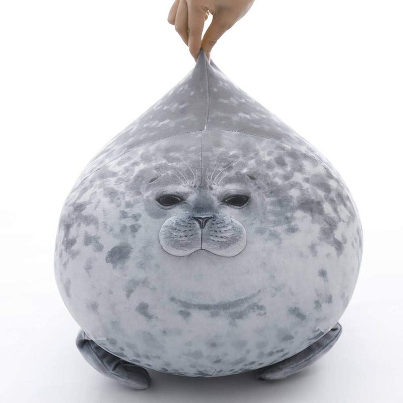 EHOTONG Cute Blob Seal Pillow, Chubby Seal Plush Hug Pillow Soft Stuffed Animal Toy (Gray,11.5") - Image 3